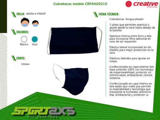 Cubrebocas modelo CRFAH20210