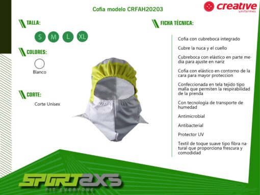 Cofia modelo CRFAH20203